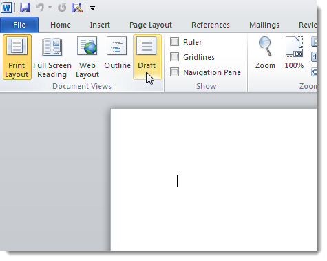 turn off navigation pane in word for mac